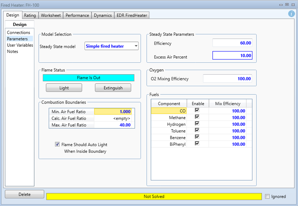Furnace efficiency settings